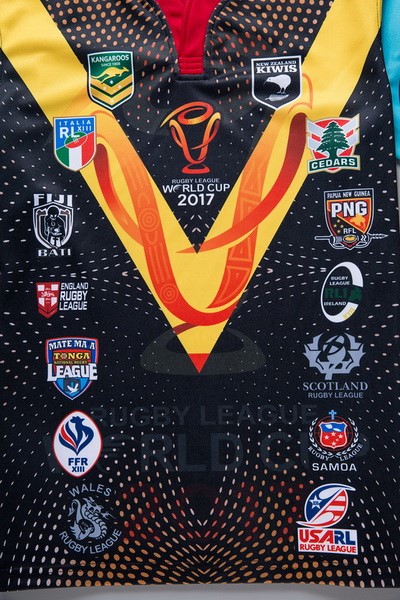 Camiseta Rugby RLWC Selección Nacional 2017 2018 Negro
